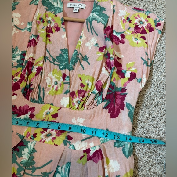 Emily & Fin Pink Floral Dress Size M | feminine | floral | spring | wedding - Picture 8 of 10